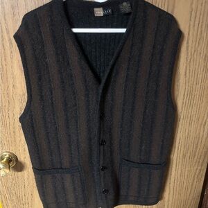 Men's Classic 100% wool Gray and Brown Vest